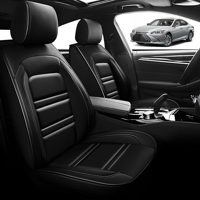 Seat Cover for Lexus Car es350 2007-2024 | Car Seat Covers Front Seats, Waterproof Seat Protectors, Automotive Front Seat Covers (Front Seat, Black)