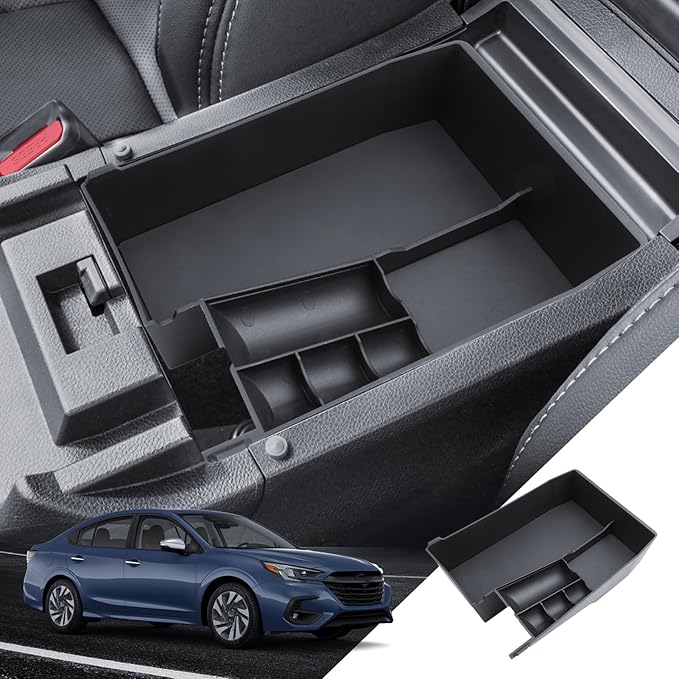 for 2025 Outback Center Console Organizer Subaru Outback Legacy 2020-2022 2023 2024 2025 Accessories Armrest Tray Middle Storage Box Insert Container Durable ABS Plastic-Upper Box