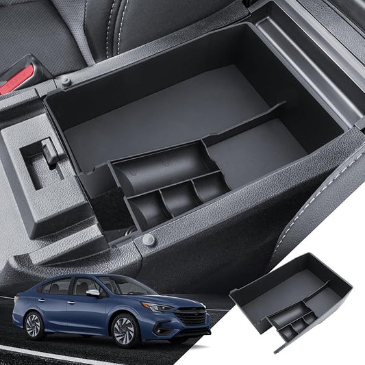 for 2025 Outback Center Console Organizer Subaru Outback Legacy 2020-2022 2023 2024 2025 Accessories Armrest Tray Middle Storage Box Insert Container Durable ABS Plastic-Upper Box