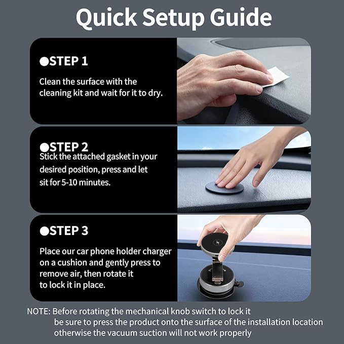 For iPhone MagSafe Car Mount Charger[15W Fast Wireless Charging, 120LBS Strongest Suction, 2800gf Strong Magnetic]360° Rotation Adjustable Car Phone Holders for Your Car Dashboard/Windshield