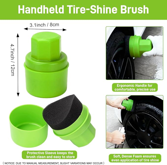 7PCS Car Wheel Brush Kit – XINDELL Rim & Tire Cleaning Brush Set, Scratch-Free Wheel Cleaning Kit for Cars, Rims & Tires – Auto Detailing Brush Set with Soft/Hard Bristles