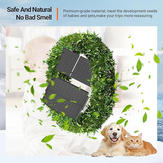 powoq Trunk Mat Compatible with 2021-2026 Chevy Trailblazer Backrest Mat (Only for Upper Deck) Replacement for 2021 2022 2023 2024 2025 2026 Chevy Trailblazer Accessories (Trunk Mat+Backrest Mat)