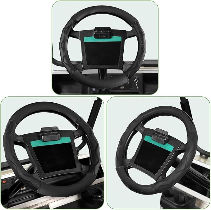 10L0L Golf Cart Steering Wheel Cover for Yamaha, Club Car DS & Precedent, 14 Inch Black