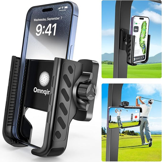 Golf Cart Phone Holder, 360° Adjustable Universal Golf Magnetic Phone Mount Compatible with iPhone Google Pixel EZGO Club Car Yamaha Icon Golf Cart Accessories Golf Gifts for Friend Men Husband Dad