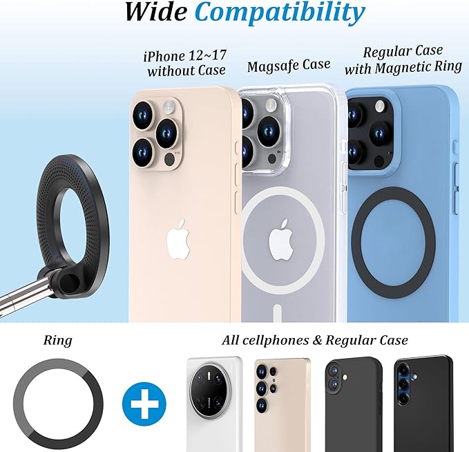 PlusAcc Vacuum Magnetic Phone Holder for Car (No Charging)