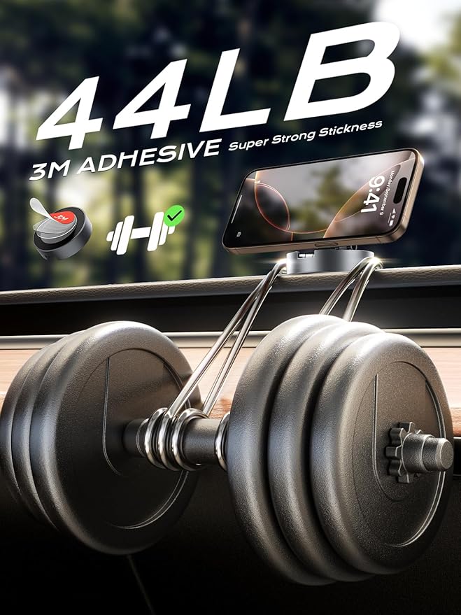 THREEKEY Qi2 Certified MagSafe Car Mount Charger,Car Wireless Charger,15W Magnetic Charger Fast Charging,Retractable Phone Holder with 360°Rotation,Car Mount for iPhone17-12&Galaxy S25 Ultra