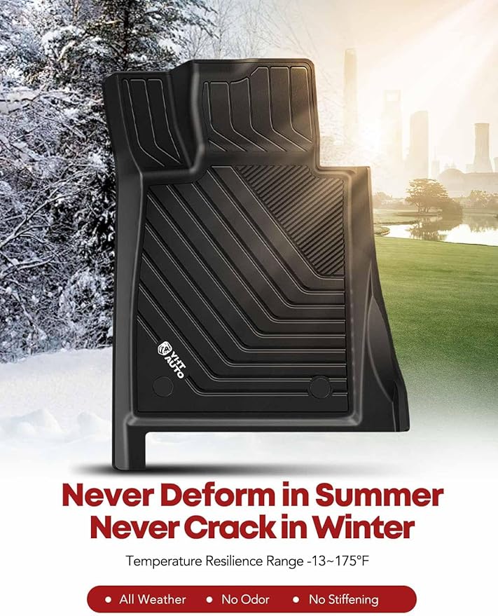 YHTAUTO Floor Mats Fit BMW 5 Series G30 2018-2022, TPE All Weather Car Mats Waterproof Anti-Slip Odorless Floor Liner, Interior Car Accessories Front & 2nd Row Liner