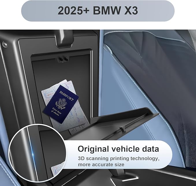 SKTU for 2025 2026 BMW X3 Hidden Storage Box for 2025 2026 BMW X3 (30 xDrive/M50 xDrive) Privacy Storage Box 2025 2026 BM W X3 Hidden Tray 2025 2026 BM W X3 Console Tray BMW X3 2025 2026 Accessories