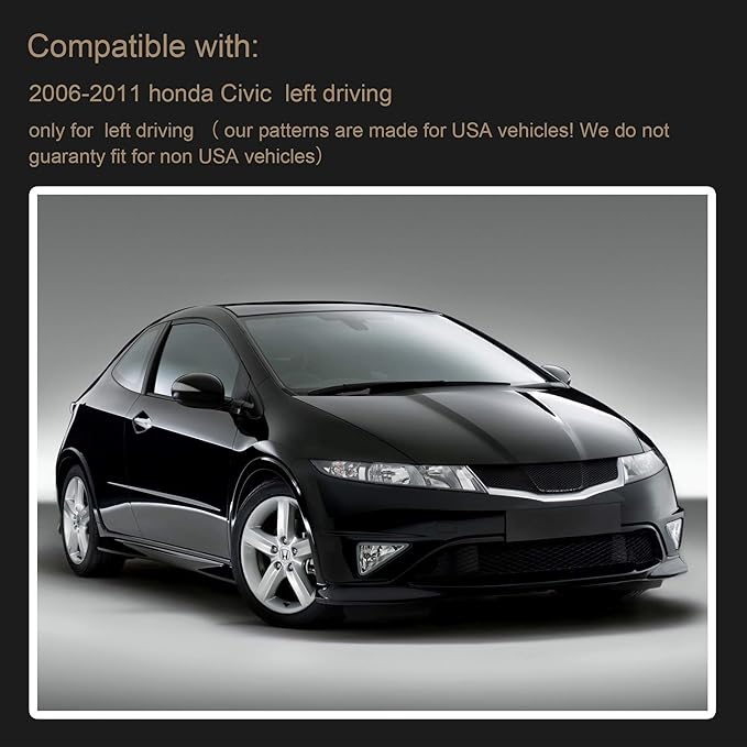 SPEEDWOW Dashboard Dash Board Cover Mat Carpet Compatible with Honda Civic 8th Gen 2006-2011