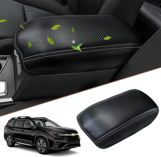 SKTU for 2019-2026 Subaru Ascent Armrest Cover 2023-2026 Ascent Center Console Cover 2023 2024 2025 2026 Ascent Accessories Armrest Pad 2023-2026 Ascent Center Console Soft Cushion (Black Line)