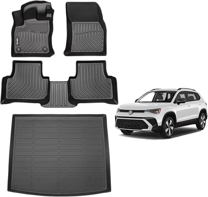 AIPOIL® Floor Mats & Cargo Liner Set for 2022-2025 Volkswagen Taos AWD | All-Weather | Easy to Clean | All-Round Protection丨Full Set Automobile mats Accessories.