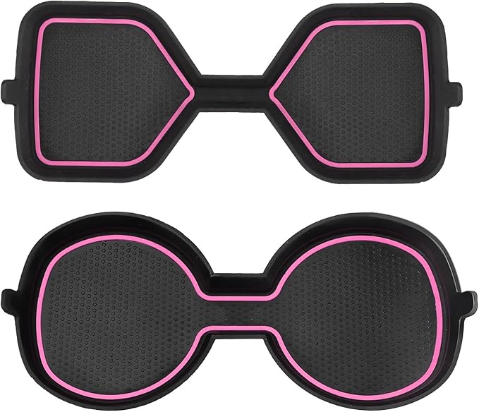 Auovo 3D Cup Holder Inserts for Toyota RAV4 Accessories 2025 2024 2023 2022 2021 2020 2019 Silicone Center Console Cup Holder Coaster Liner Mat Pad Interior Trims (Pink, 2pcs kit)