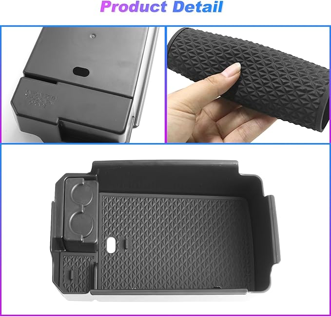 SXCY for 2018-2024 2025 XC40 Center Console Organizer for Volvo XC40 2024 2025 Console Organizer XC40 Center Console Tray 2024 XC40 Middle Console Armrest Organizer(with Coin Holder)