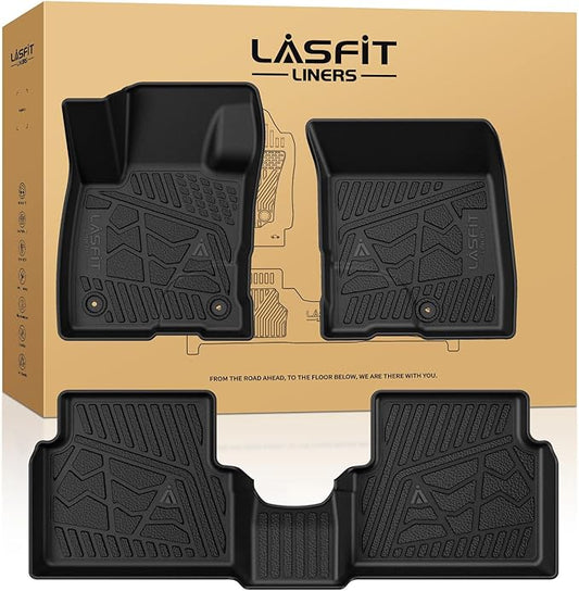 LASFIT Floor Mats for Ford Maverick 2022-2025 2026 (for Gasoline Models Only) All Weather Car Floor Pretoctor TPE Truck Liners for Ford Maverick Gas, 1st & 2nd Row Black