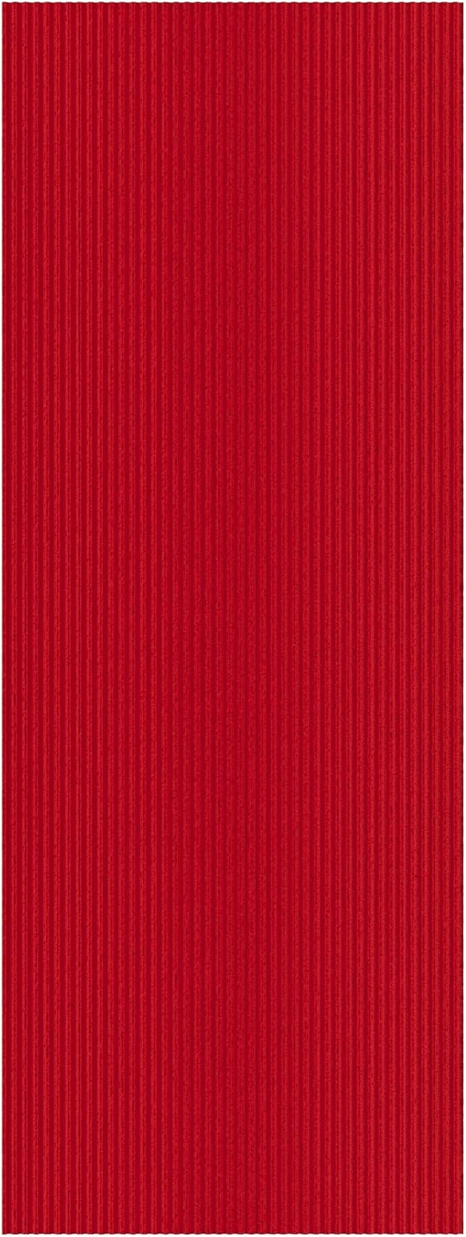 Ottomanson Mud Mat 2' x 2' Entryway Rug - Non-Slip Scraper Doormat for Muddy Paws, Dirt Trapping Indoor/Outdoor Mat for High-Traffic Areas, Kitchen, Garage, Patio, Red