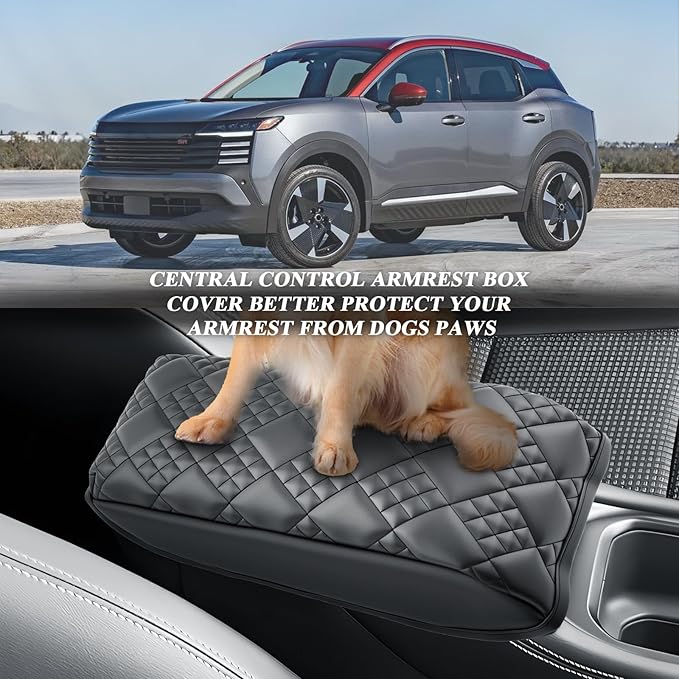 BIBIBO for 2025 Nissan Kicks Center Console Cover for 2025 Nissan Kicks S/SV/SR Arm Rest Cover 2025 Nissan Kicks Interior Accessories 2025 Nissan Kicks Armrest (B)