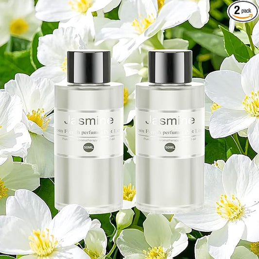 Amor Lyris 2 Packs Essential Oil Refill for Smart Car Air Freshener, 3.5OZ Car Diffuser Refill, Aromatherapy Perfume Refill Can be Used for 4-8 Months, Made with Natural Plant Extracts, Jasmine