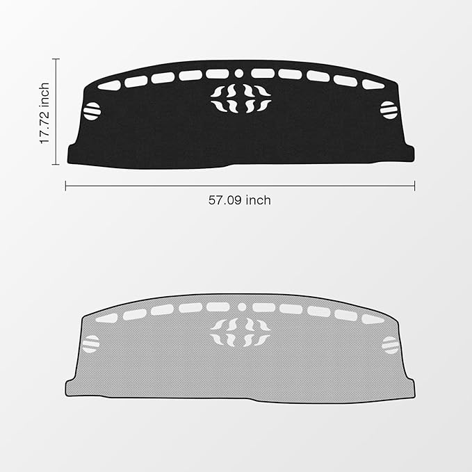 KUST Car Dash Cover for Ford Escape 2020-2023 2024 2025 2026 Left Hand Driving Dashboard Cover Non-Slip Interior Accessories for Ford Escape Custom Fit Dash Mat Sunshade Windshield No Glare Black