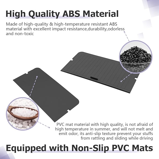 LUWU Center Console Organizer Compartment Cover for 2021-2024 2025 Ford F150 & 2022-2024 F150 Lightning XLT Interior Accessories Middle Console Secret Pocket Lid Hidden Storage Tray Panel w/USB Hole