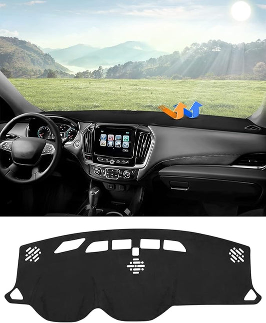 Autorder Dashboard Cover Mat for 2018-2024 Chevrolet Traverse Accessories Dash Cover Flannel Dash Mat Sunshade Glare UV Rays Protector