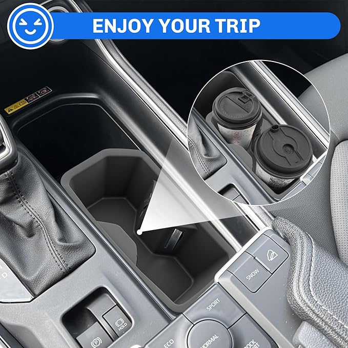 SXCY for 2024 2025 2026 Toyota Grand Highlander Accessories Cup Holder Insert Silicone Cup Holder Limiter for 2025 2026 Toyota Grand Highlander Drink Holder Adapter Non-Slip Drink Stopper Stabilizer