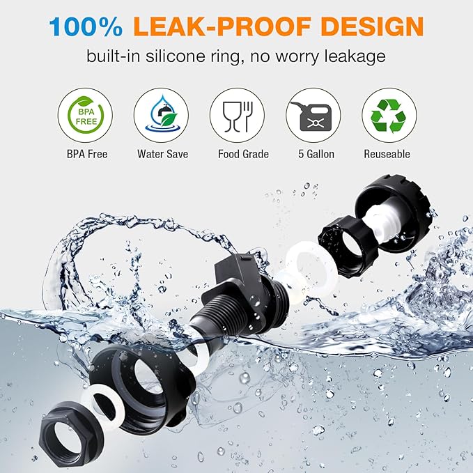 5 Gallon Water Jug, Camping Water Container BPA Free Water Storage with Spigot No Leakage Portable Emergency Water Tank for Outdoor Hiking Camping Picnic Supplies Green