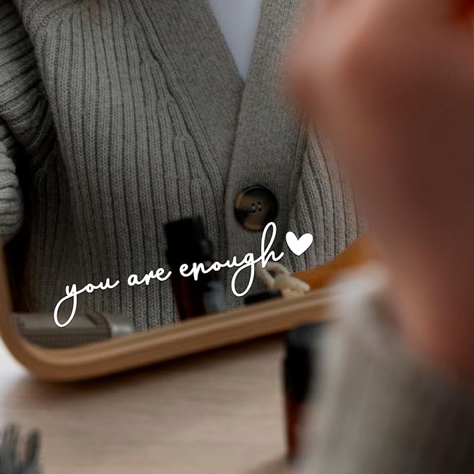 3X You Are Enough Car Mirror Decal, Rearview Mirror Sticker For Women, Affirmation Gift For Women, Car Stickers And Decals, Self Love Sticker