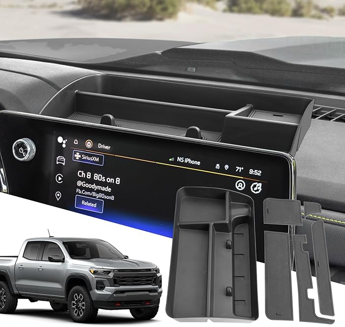SXCY for 2023-2025 Colorado [WT/Trailboss] Canyon [Elevation] Center Console Organizer Chevy Colorado 2023-2025 Dashboard Screen Back Organizer 2024 2025 GMC Canyon Elevation Accessories