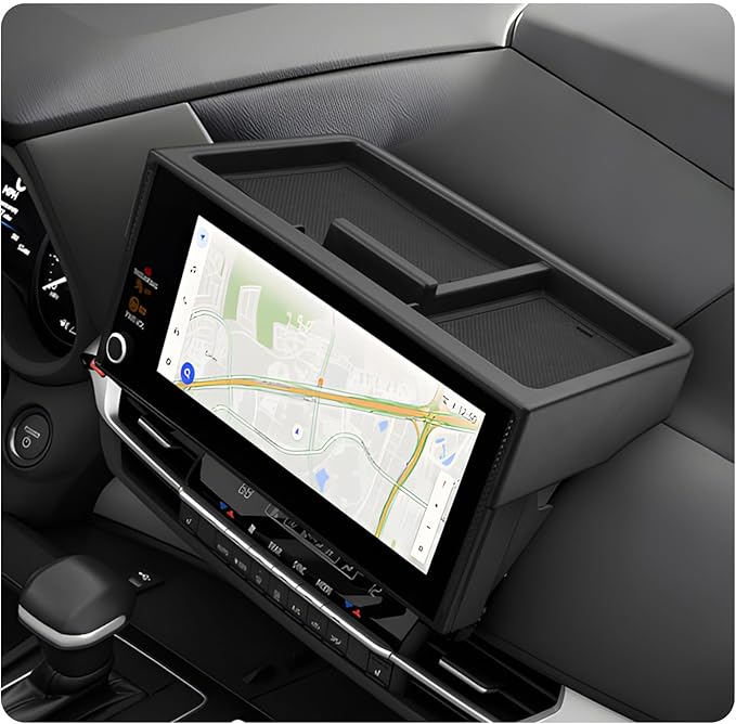 LUWU Dashboard Storage Tray Compatible with 2025 2026 Toyota Sienna Accessories Behind Screen Organizer 2025-2026 Sienna Accessories Center Console Display Box Dash Tray(ONLY for 12.3-INCH Screen)
