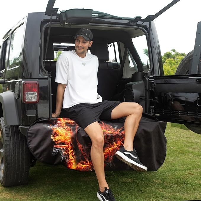 Waterproof Car Seats Covers Skull Style - Universal Car Seats Cushion for Sedan SUV Truck Front OR Back Seat - Anti-Slip Auto Seats Protector Suit for After Yoga Gym Biking Running Workout Sport