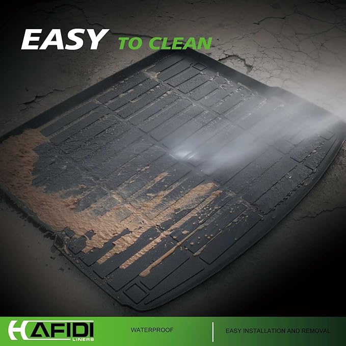 All Weather Cargo Liner for GMC Terrain 2018-2024/Chevrolet Equinox 2018-2024 Custom Fit Automotive Car Trunk Mat Accessories - Black