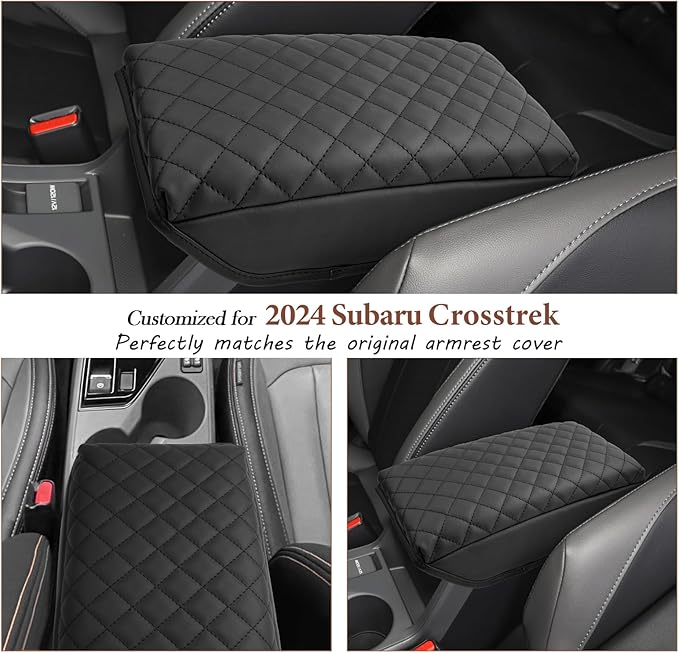 SKTU 2024 2025 2026 Crosstrek Center Console Cover for 2024-2026 Subaru Crosstrek/Impreza Armrest Cover 2024-2026 Crosstrek Wilderness Armrest Pad Subaru Crosstrek 2024 2025 2026 Accessories