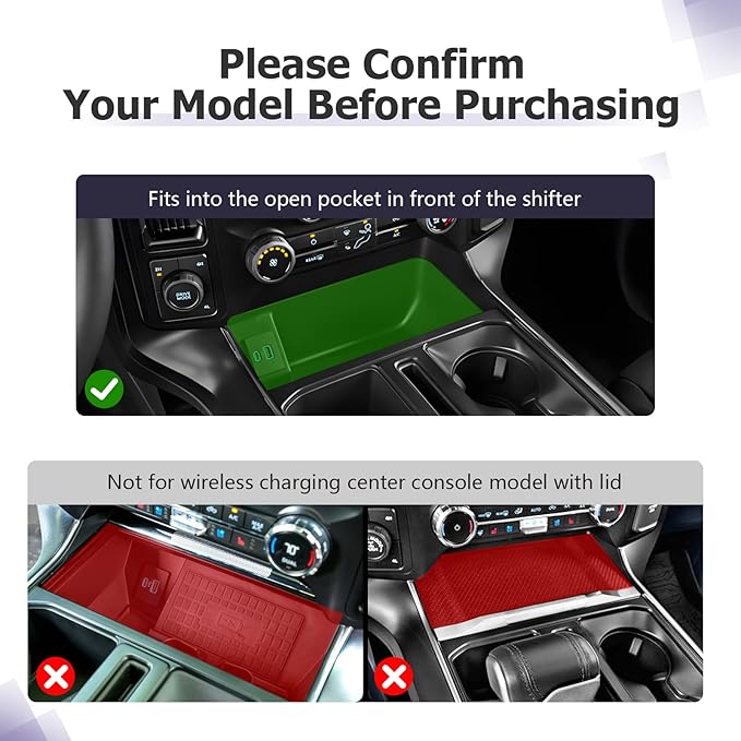 LUWU Center Console Organizer for 2021-2024 2025 Ford F150 & 2022-2024 F150 Lightning XLT Hidden Storage Tray 2025 F150 Accessories w/USB Hole (Fits into The Open Pocket in Front of The Shifter)