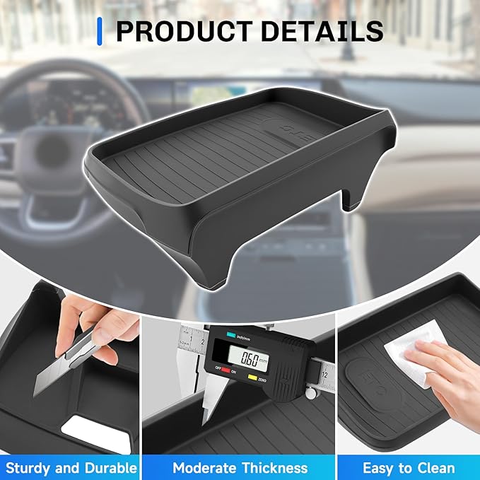 SXCY for 2025 VW ID.4 Dashboard Organizer Tray for 2020-2025 Volkswagen ID.4 Accessories Screen Back Console Tray 2022 2023 2024 2025 VW ID.4 Behind Dash Console Organizer