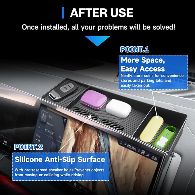 SXCY for 2025 BMW X3 Dashboard Organizer Tray [14.9 Navi+12.3 Dash Whole Screen Only] for 2025 BMW X3 Accessories Screen Back Console Tray 2025 X3 Behind Dash Console Organizer