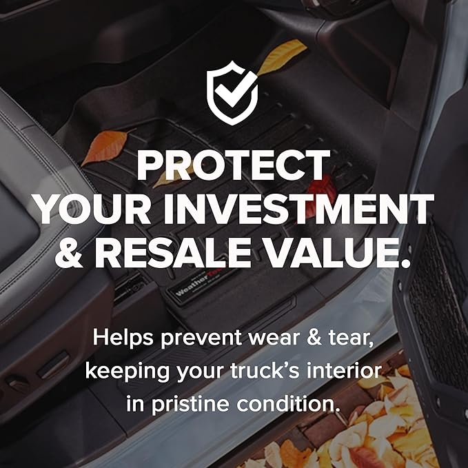 Weathertech Custom Fit FloorLiners for GMC Sierra 2500HD / 3500HD, Silverado 2500HD/3500HD, Silverado 2500HD/3500HD - 1st & 2nd Row (476071-475423), Cocoa