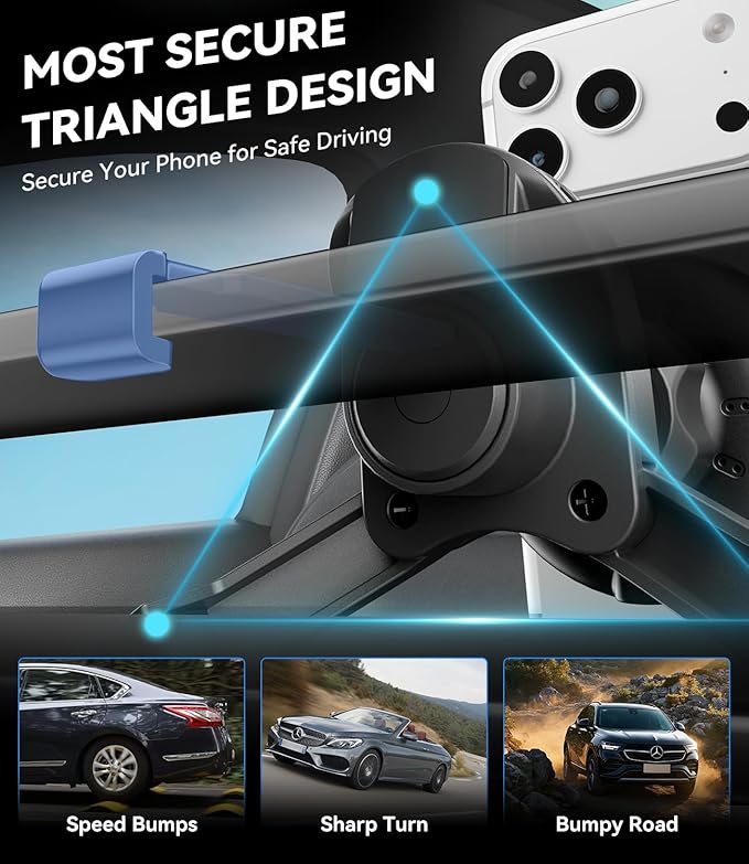 15w Charger Car Phone Mount for Magsafe, Air Vent Car Mount Magnetic Wireless Phone Holder for Mercedes Benz A/B/C/E/V/G/Class & Audi A1/A3/A3 for iPhone 17 16 15 14 13 12 Pro Max, Black