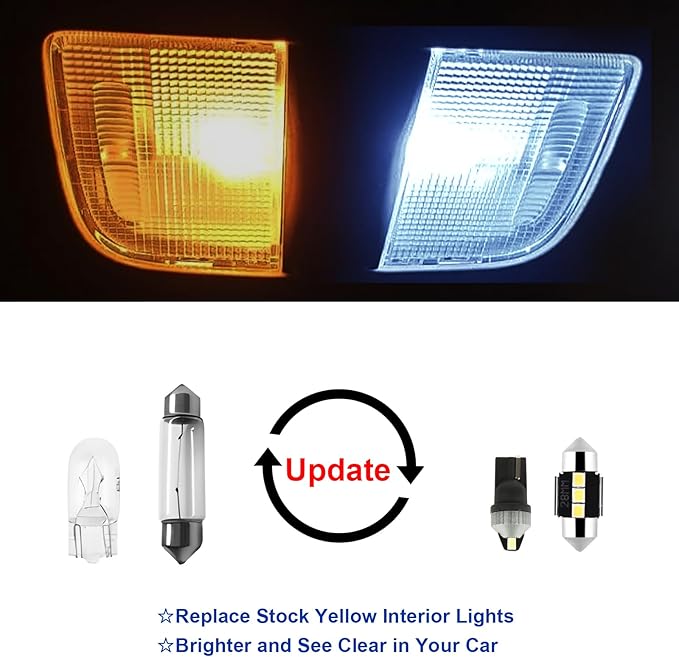 EASY EAGLE 16 Psc Super Bright 6000K Blue LED Interior Light: Bulbs Kit Package for 2010-2020 2021 Toyota 4Runner + and Install Tool (Blue)