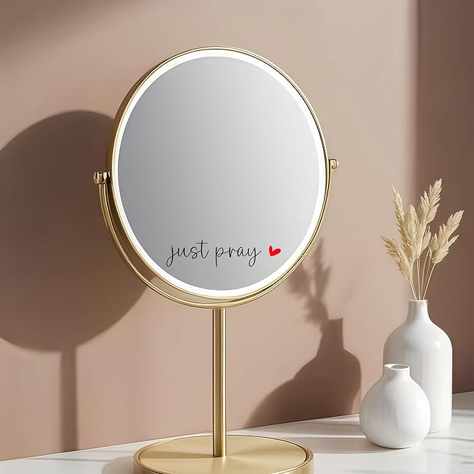 4 xJust Pray Rear View Mirror Sticker,Rearview Mirror Decal,Jesus Car Decal For Women,Water Bottle Decor,Aesthetic Car Mirror Sticker,Positive Affirmation Sticker,Laptop Bumper Tumbler Sticker