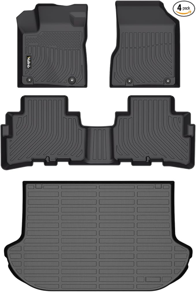 Wailtnb-Floor Mats & Cargo Liner for Nissan Murano 2017.5-2024 All Model Waterproof Durable All Weather Automotive Car Mat Custom Fit for Murano Accessories Black