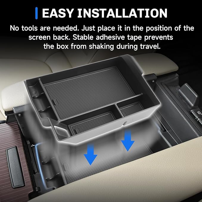 SXCY for 2025 Toyota Sienna Center Console Organizer [Not for Console w/Cool Box] for 2021-2025 Toyota Sienna Accessories 2021-2025 Sienna Armrest Console Organizer 2024 2025 Sienna Console Tray