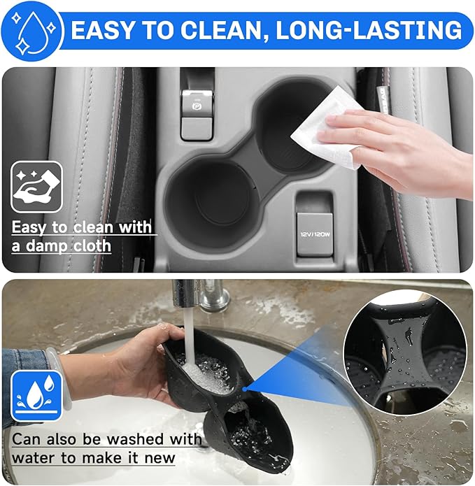 SXCY for 2025 Subaru Forester Cup Holder Insert 2025 Forester Accessories TPE Cup Holder Limiter for 2025 Forester Console Cup Holder Adapter Non-Slip Drink Stopper Drink Stabilizer