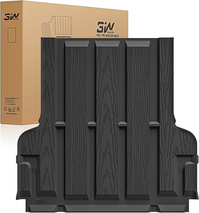 3W Bed Mat for Nissan Frontier 2025 2024 2023 2022 Truck Bed Mat 5 FT/59.5inchs, All Weather TPE Custom Fit Bed Liner for Frontier Crew Cab Pickup (Not Fit 6 FT/73.3inches)，Black