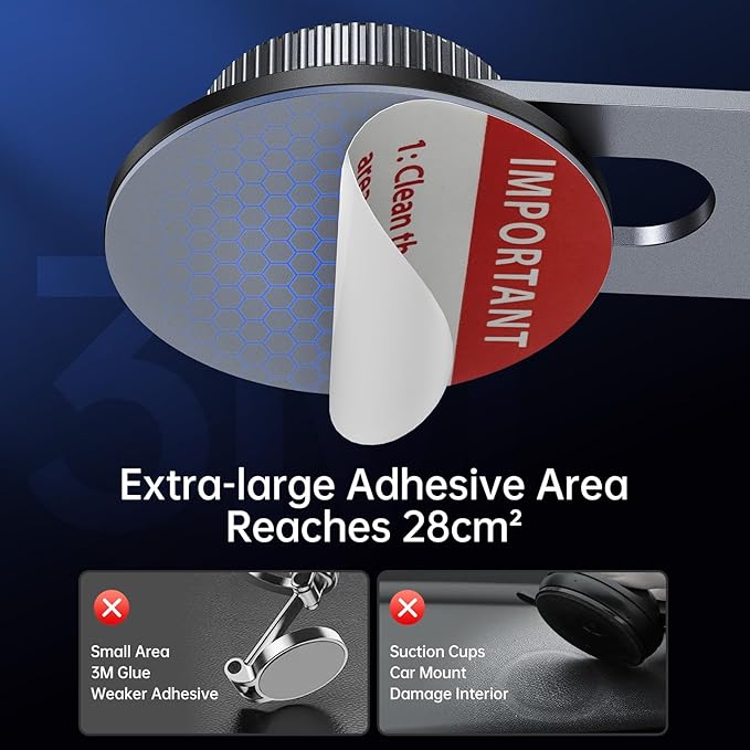 SYNCWIRE Fits MagSafe Car Mount for Universal Dashboard,Tesla Screen, Magnetic Phone Holder for Car, Foldable Aluminum Alloy Arm,Super Stable Car Mount for iPhone 17 Pro Max 16 15 14 13 12&All Phones