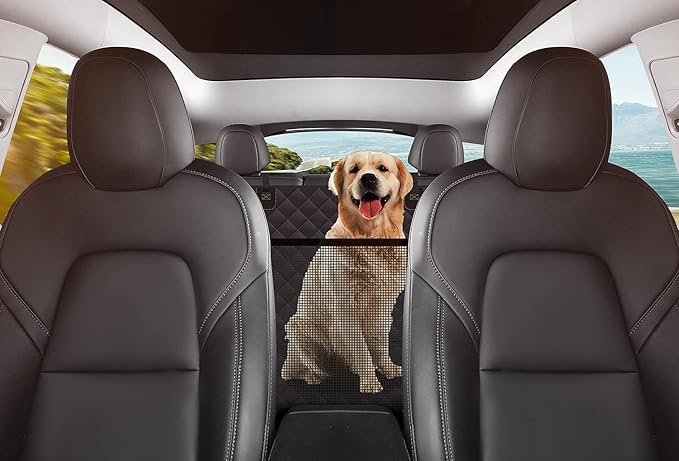 GXT Dog Back Seat Cover Protector for Cars SUV and Trucks with Mesh Window, Scratchproof Nonslip and Waterproof Material