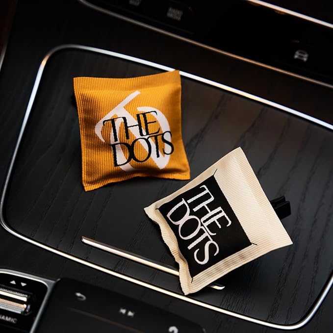 THEDOTS Coconut Lychee Car Vent Clip, Fabric Sachet Air Freshener, 30 Days Long-Lasting for Car Interior Decor, Non-Toxic (1 Pack)