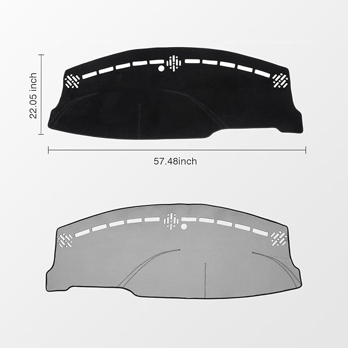 KUST Car Dash Cover for Dodge Charger 2011-2022 2023 Left Hand Driving Polyester Dashboard Cover Non-Slip Center Interior Accessories for Charger Custom Fit Dash Mat Sunshade No Glare Black