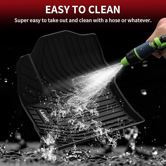 LASFIT Floor Mats for Toyota Corolla Sedan 2020-2026, All Weather TPE Custom Fit Car Mats for Toyota Corolla Accessories 1st & 2nd Row Floor Liners, Easy to Clean, Odorless, Black