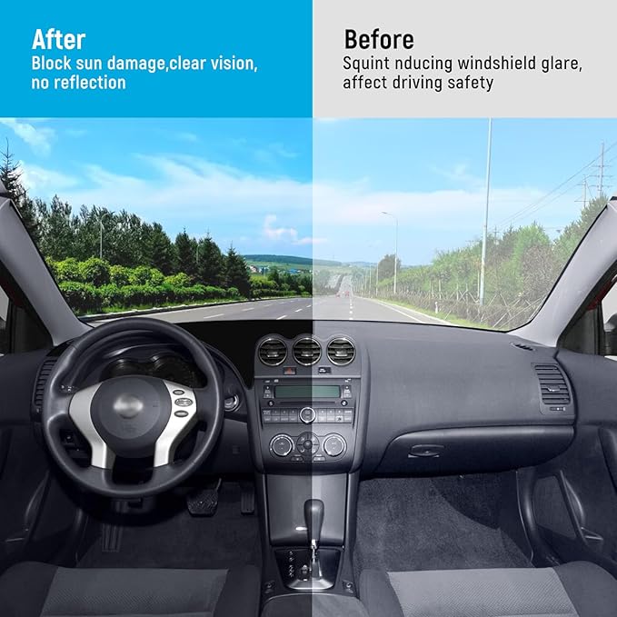 ZZEQYG Dash Cover for Nissan Altima 2007 2008 2009 2010 2011 2012 Accessories Flannel Dashboard Cover Dash Mat Center Console Cover Sunshield Protector Pad