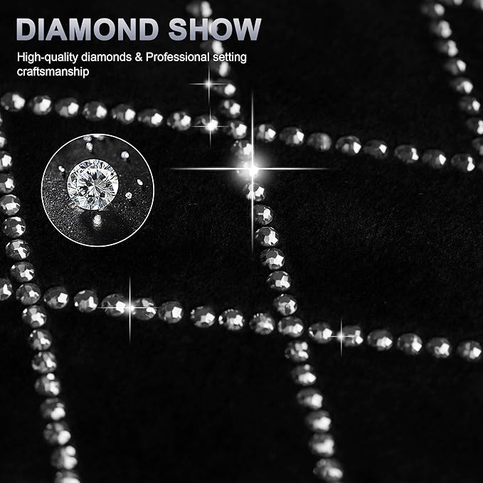 Bling Center Console Cover Fit for Nissan Pathfinder 1994-2025: with Quilting Pattern Crystal Rhinestone Automotive Armrest Cushion-Stylish Diamond Arm Rest Protection Mat(Black)